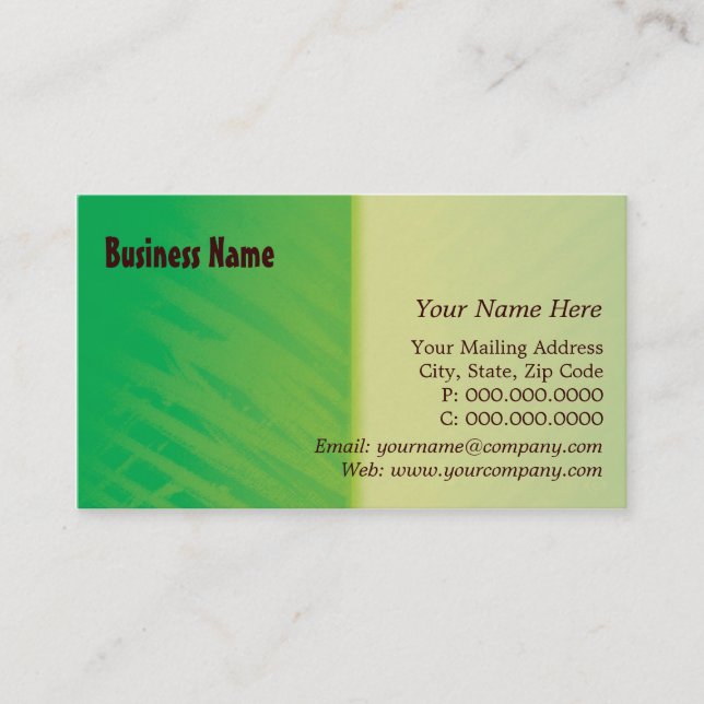 feather palm3 ~ bc business card (Front)