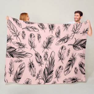 Feather Pattern Fleece Blanket