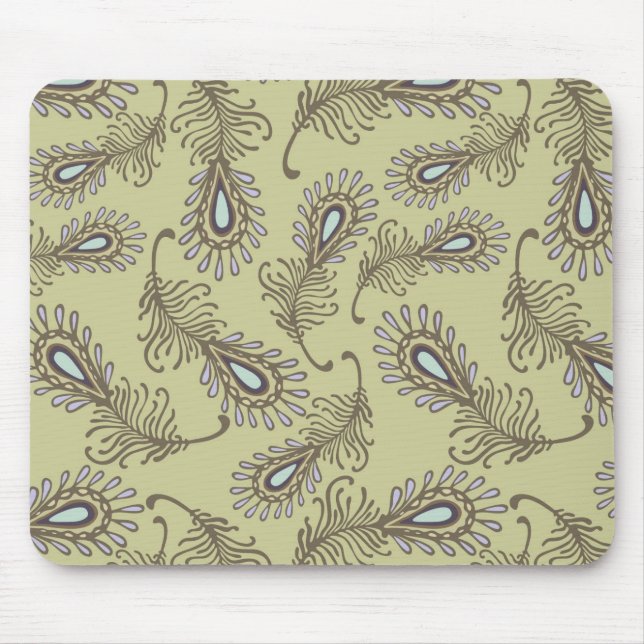 Feather Pattern Mouse Mat (Front)