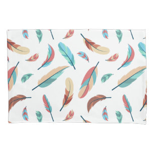 Feather pattern pillowcase