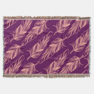 Feather Pattern Throw Blanket