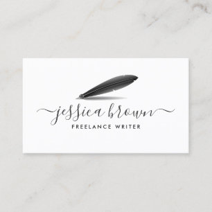 Feather Pen Author Business Card