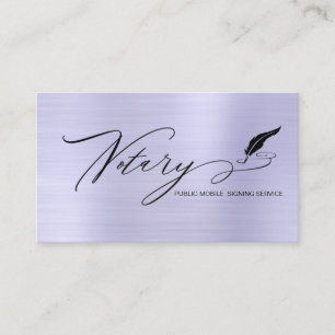 *~* Feather Pen  NOTARY Stamp PHOTO Signing Agent  Business Card