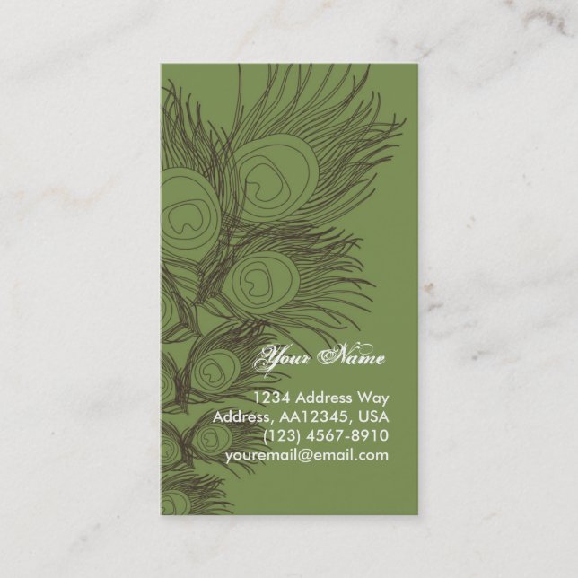 Feather Profile Card - Green (Front)