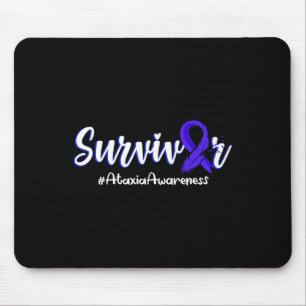 Feather Ribbon Ataxia Awareness Support Gifts Mouse Mat