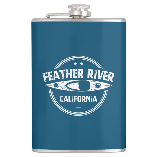 Feather River, California Hip Flask (Front)