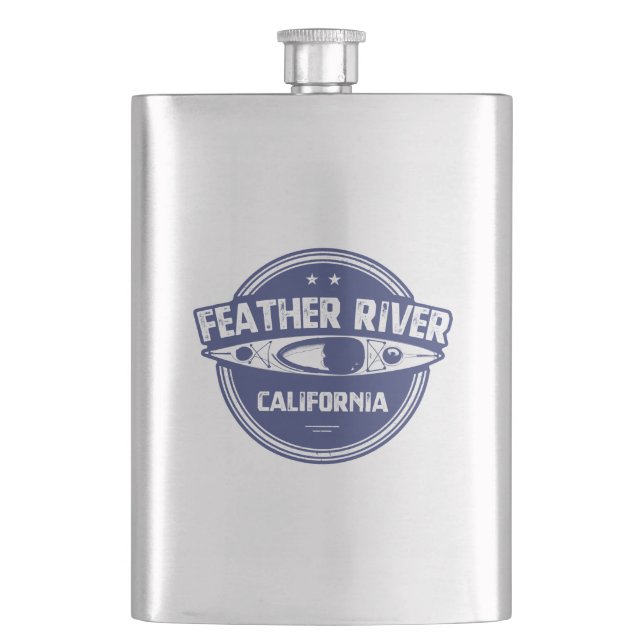 Feather River, California Hip Flask (Front)