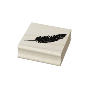 Feather Rubber Stamp