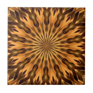 Feather Shield Medallion Tile