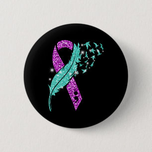 Feather Suicide Prevention Awareness You Problem P 6 Cm Round Badge