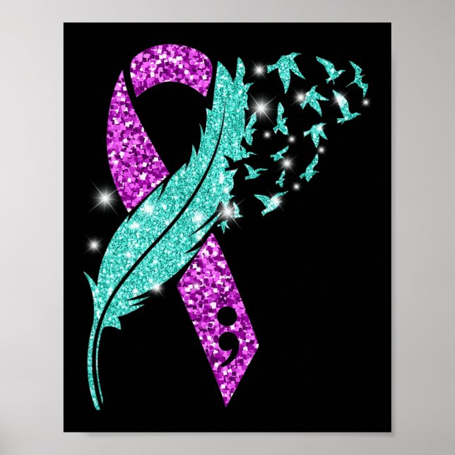 Feather Suicide Prevention Awareness You Problem P Poster (Front)