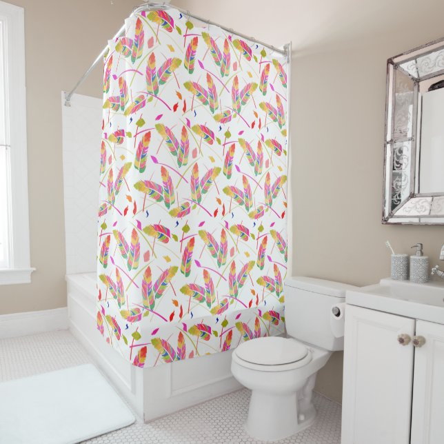 Feather Symphony Shower Curtain (In Situ)