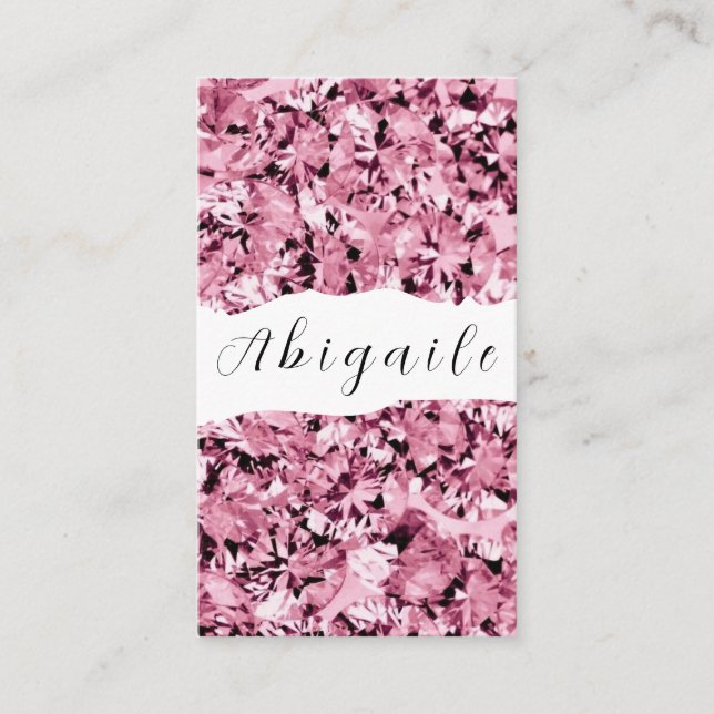 Feather Vector Seamless Vintage Diamonds Business  Card (Front)