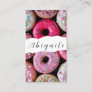 Feather Vector Seamless Vintage Doughnuts  Business Card