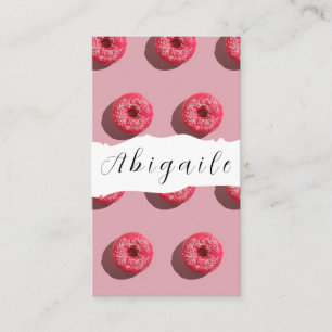 Feather Vector Seamless Vintage Doughnuts Business Card