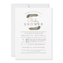 Feather Watercolor Baby Shower