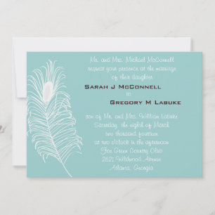 Feather Wedding Invitation