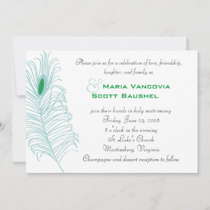 Feather Wedding Invitation