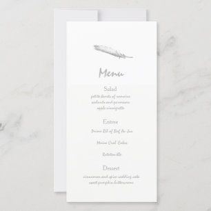 Feather Wedding Menu