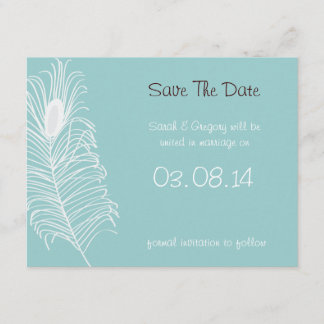Feather Wedding Save The Date