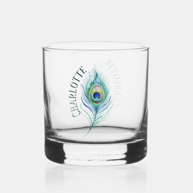 Feather Whiskey Glass (Front)