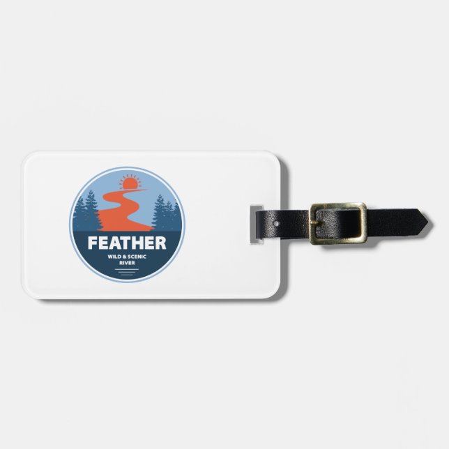 Feather Wild And Scenic River Luggage Tag (Front Horizontal)