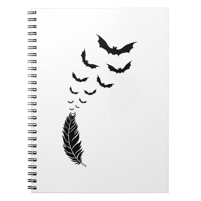 Feather with flying bats notebook (Front)