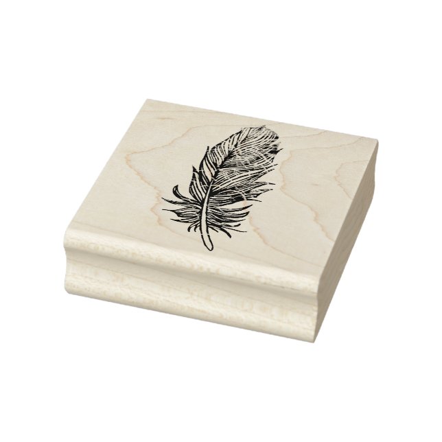Feather Wood Art Stamp (Stamp)