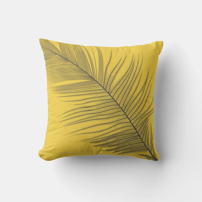 Feather Yellow Pillow (Front)
