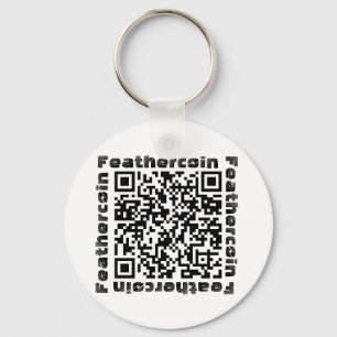 Feathercoin QR Code Keychain