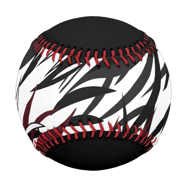 Feathered Black /Garnet/ White baseball (Front)