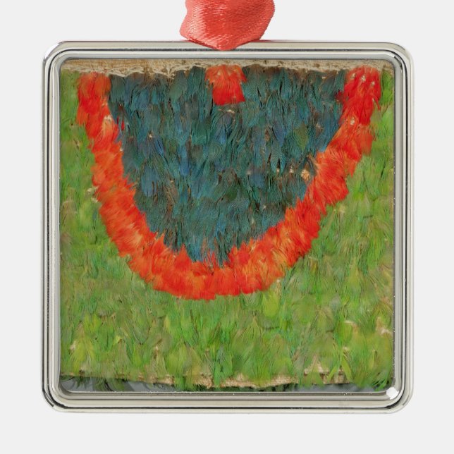 Feathered cape metal tree decoration (Front)