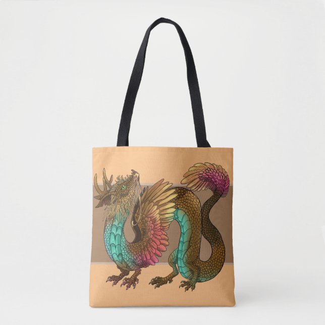 Feathered Dragon Tote Bag (Front)