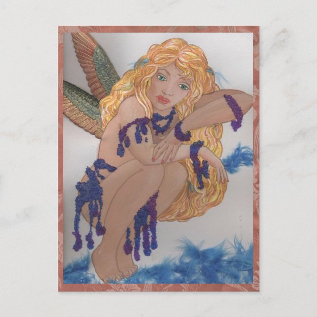 feathered faerie with beads postcard (Front)