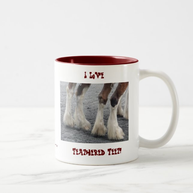 Feathered Feet Two-Tone Coffee Mug (Right)