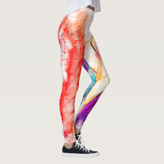 Feathered Fitness Colourful Leggings