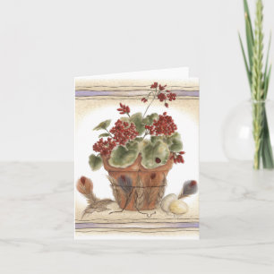 Feathered Flowers - Note Card