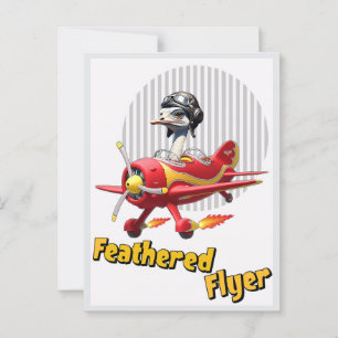 " FEATHERED FLYER " POSTCARD