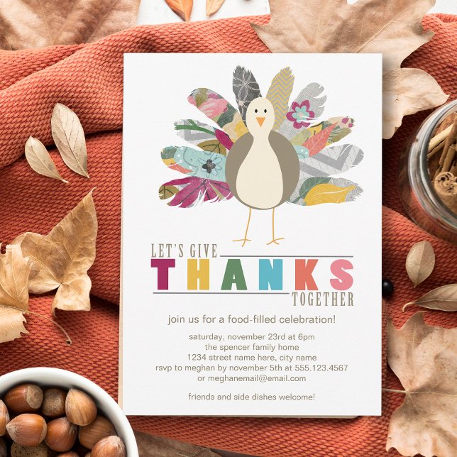 Feathered Friend Thanksgiving Dinner Invitation (Creator Uploaded)
