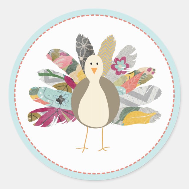 Feathered Friend Turkey Stickers (Front)