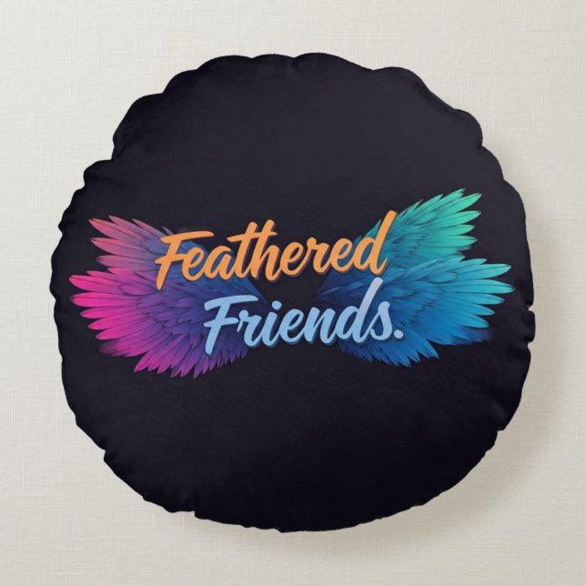 Feathered Friends  Round Cushion (Front)