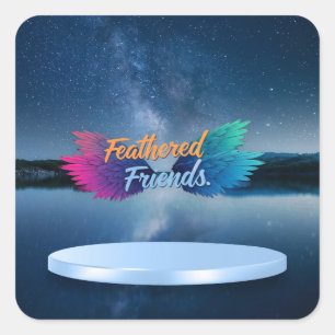 Feathered Friends  Square Sticker