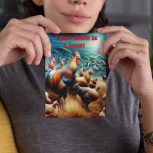 Feathered Gathering: Chickens Roaming in Meadow  Postcard