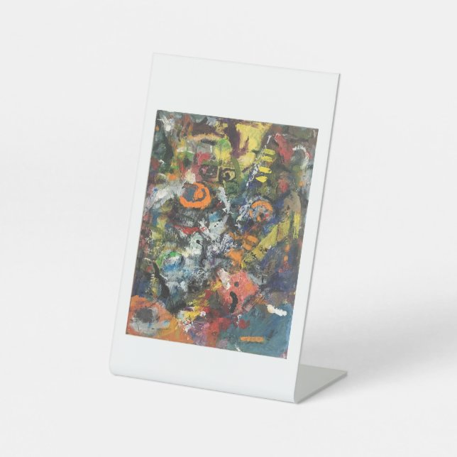 Feathered Goddess Abstract Hankamer Artjunkhaus    Pedestal Sign (Front)