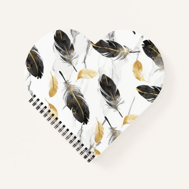 "Feathered Heart Notebook" Notebook (Front)