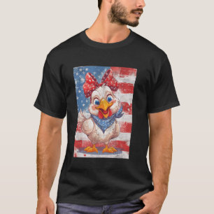 Feathered Patriot Americana Chicken And American F T-Shirt