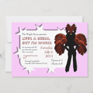 Feathered Queen Custom Drag Show Invites