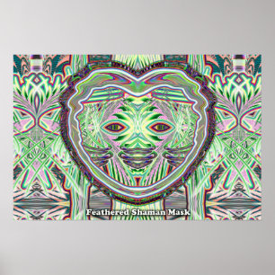 Feathered Shaman Mask poster