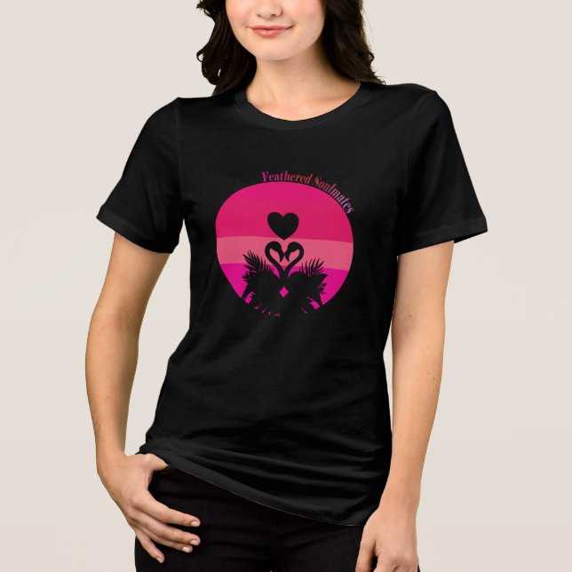 Feathered Soulmates  Tri-Blend Shirt (Front)