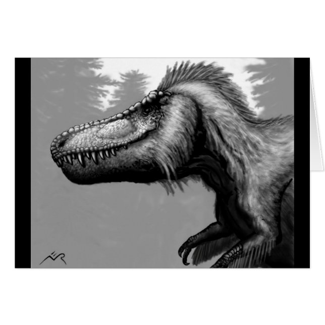 Feathered Tyrannosaur Blank Card (Front Horizontal)